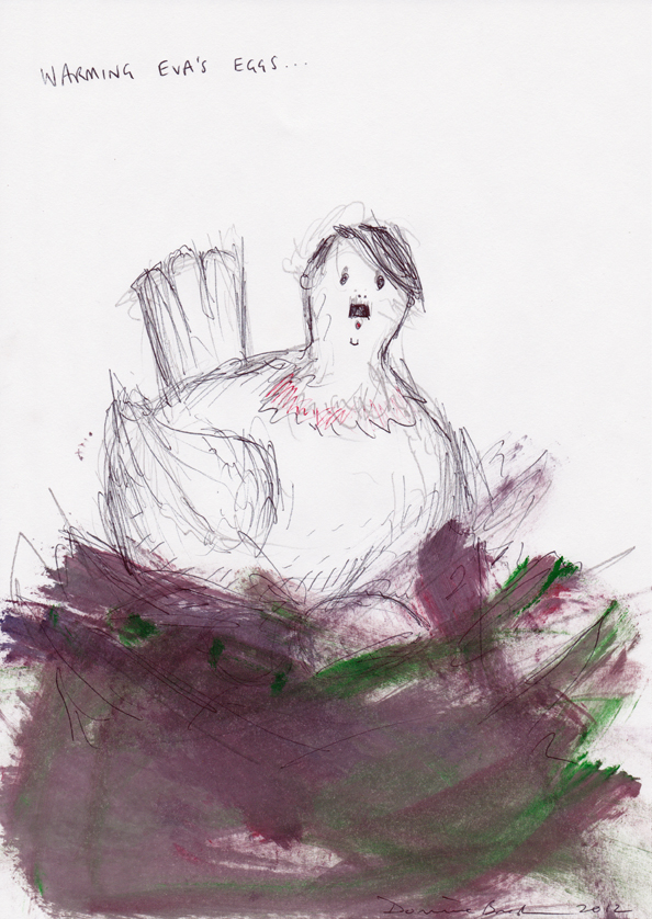 (Sub)Conscious drawing 12. Springtime For Hitler, pencil, biro, screen ink + retarder, 21.1 x 29.7cm, May 2012