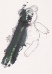 SOLD (Sub)Conscious drawing 2. Bear Carnage, pencil, biro, screen ink + retarder, 21.1 x 29.7cm, April 2012
