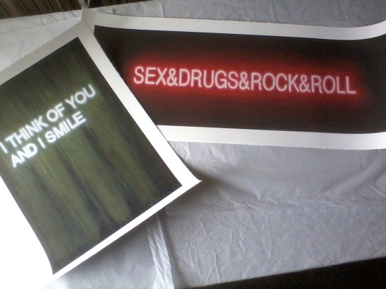 New print editions: I Think Of You And I Smile; Sex&Drugs&Rock&Roll